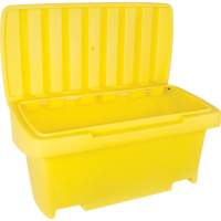Heavy-Duty Outdoor Salt and Sand Storage Container, 24" x 48" x 24", 10 cu. Ft., Yellow Superchem Industries