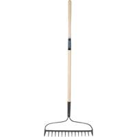 Heavy-Duty Bow Rake, Wood Handle, 58" L, 15" Blade, 15 Tines Superchem Industries