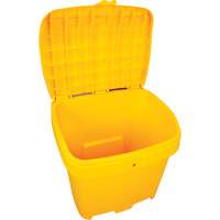 Salt & Sand Storage Bins, With Hasp, 21" x 27" x 26", 4.24 cu. ft., Yellow Superchem Industries