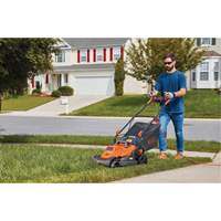 Lawn Mower with Comfort Grip Handle, Push Walk-Behind, Electric, 15" Cutting Width Superchem Industries