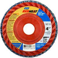 Red Heat&reg; Plastic Flat Flap Discs, 4-1/2" x 7/8", Type 27, 40 Grit, Ceramic Alumina Superchem Industries