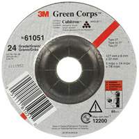 Green Corps Flexible Grinding Wheel, 5" x 1/4", 7/8" Arbor, Ceramic, Type 1 Superchem Industries