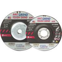 A24T Tough Grind Grinding Wheel, 5" x 1/4", 7/8" Arbor, Aluminum Oxide, Type 27 Superchem Industries