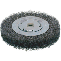 Economy Crimped Wire Wheel Brushes - Wide Face, 8" Dia., 0.014 Fill, 2" Arbor Superchem Industries