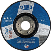 Meule 2-en-1 de premi&egrave;re qualit&eacute;, 4-1/2" x 9/32", Arbre 7/8", Type 27 Superchem Industries