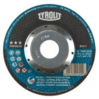 Meule &agrave; tronçonner profonde de premi&egrave;re qualit&eacute; Thincut, 7" x 1/16", Arbre de 7/8", Type 27, Oxyde d'aluminium, 8600 Tr/min Superchem Industries