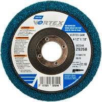 Vortex Non-Woven Disc, 4-1/2" Dia. x 1/2" W, 7/8" Arbor, Aluminum Oxide Superchem Industries