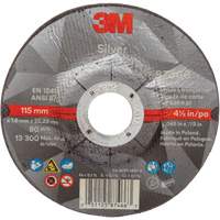 Meule &agrave; tronçonner Silver, 4-1/2" x 0,045", Arbre de 7/8", Type 27, C&eacute;ramique, 13 300 Tr/min Superchem Industries