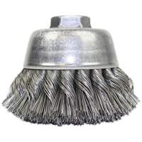 Knot Wire Cup Brush, 3-1/2" Dia. x 5/8"-11 Arbor Superchem Industries