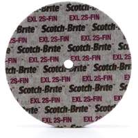 Meule unitaris&eacute;e EXL Scotch-Brite, 6" x 1/4", Arbre de 1/4", Grain de Fin, Carbure de silicium Superchem Industries