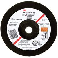 Green Corps Depressed Centre Wheel, 7" x 1/8", 7/8" Arbor, Ceramic, Type 27 Superchem Industries