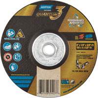 Quantum3 Grinding & Cutting Wheel, 6" x 1/8", 5/8"-11 Arbor, Type 27, 24 Grit, Ceramic Alumina Superchem Industries