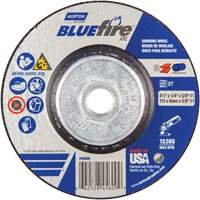 BlueFire&reg; XXL Grinding Wheel, 4-1/2" x 1/4", 5/8" Arbor, Ceramic Alumina, Type 27 Superchem Industries