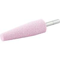 Vitrified Bond Mounted Point, A1, Aluminum Oxide, 3/4" Dia., 2-1/2" L, 80 Grit Superchem Industries