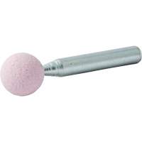 Vitrified Bond Mounted Point, B121, Aluminum Oxide, 1/2" Dia., 1/2" L, 80 Grit Superchem Industries