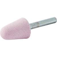 Vitrified Bond Mounted Point, A5, Aluminum Oxide, 3/4" Dia., 1-1/8" L, 80 Grit Superchem Industries