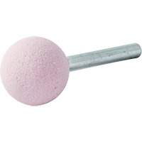 Vitrified Bond Mounted Point, A25, Aluminum Oxide, 1" Dia., 1" L, 80 Grit Superchem Industries