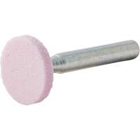 Vitrified Bond Mounted Point, W200, Aluminum Oxide, 3/4" Dia., 1/8" L, 80 Grit Superchem Industries