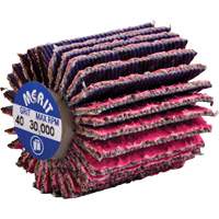 Threaded Mini Flap Wheel, Ceramic Alumina, 40 Grit, 1" x 1" x 1/4"-20 Superchem Industries
