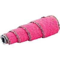 R928 Tapered Spiral Roll, 80 Grit, 1/2" Dia., Ceramic Alumina, 1-1/2" L, 1/8" Arbor Superchem Industries