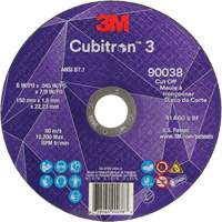 Meule &agrave; tronçonner Cubitron 3, 6" x 0,045", Type T27, C&eacute;ramique, 10 200 Tr/min Superchem Industries