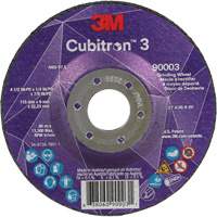 Cubitron 3 meule a moyeu d&eacute;port&eacute;, 4-1/2" x 1/4", Arbre 7/8", C&eacute;ramique, Type T27 Superchem Industries