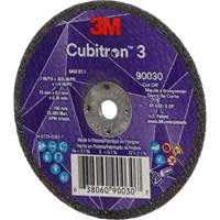 Meule &agrave; tronçonner Cubitron 3, 3" x 0,035", Arbre de 1/4", Type T1, C&eacute;ramique, 21000 Tr/min Superchem Industries