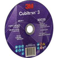Meule &agrave; tronçonner Cubitron 3, 7" x 0,09", Arbre de 7/8", Type T27, C&eacute;ramique, 8500 Tr/min Superchem Industries