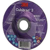 Meule &agrave; tronçonner Cubitron 3, 4-1/2" x 0,045", Arbre de 7/8", Type T27, C&eacute;ramique, 13 300 Tr/min Superchem Industries