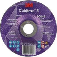 Meule &agrave; tronçonner Cubitron 3, 5" x 0,09", Arbre de 7/8", Type T27, C&eacute;ramique, 12250 Tr/min Superchem Industries