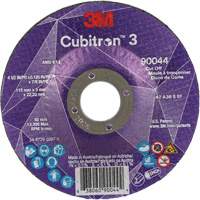 Meule &agrave; tronçonner Cubitron 3, 4-1/2" x 1/8", Arbre de 7/8", Type T27, C&eacute;ramique, 13 300 Tr/min Superchem Industries