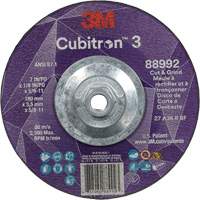 Cubitron 3 Cut and Grind Wheel, 7" x 1/8", 5/8"-11 Arbor, Type 27, 36 Grit, Ceramic Superchem Industries
