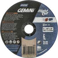 Gemini RightCut Right Angle Cut-Off Wheel, 6" x 0.045", 7/8" Arbor, Type 01/41, Aluminum Oxide, 10185 RPM Superchem Industries