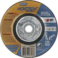 NorZon Plus SGZ CA Grinding & Cutting Wheel, 4-1/2" x 1/8", 5/8"-11 Arbor, Type 27, Ceramic Alumina Superchem Industries