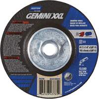 Gemini XXL Grinding Wheel, 4-1/2" x 1/4", 5/8"-11 Arbor, Aluminum Oxide, Type 27 Superchem Industries
