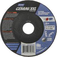 Gemini XXL Grinding & Cutting Wheel, 4-1/2" x 1/8", 7/8" Arbor, Type 27, Aluminum Oxide Superchem Industries