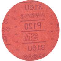 Disque abrasif rouge 01224 Hookit, 316U, dia 6", Grain P120, Oxyde d'aluminium, A Superchem Industries