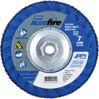 BlueFire&reg; Standard-Density Flap Disc, 7" x 5/8"-11, Type 27, P36 Grit, Zirconia Alumina Superchem Industries