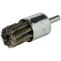 Stem Mounted Knotted Wire Brush, 3/4" Dia. x 1/4" Arbor Superchem Industries
