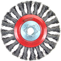Standard Twist Wire Wheel, 4-1/2" Dia., 0.02" Fill, 5/8"-11 Arbor, Steel Superchem Industries
