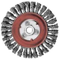 Full Cable Twist Wire Wheel, 5" Dia., 0.02" Fill, 5/8"-11 Arbor, Steel Superchem Industries