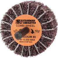Roue Combi Buff and Blend 898001 Standard Abrasives, 2" dia. x 1" la, Arbre 1/4", Oxyde d'aluminium Superchem Industries