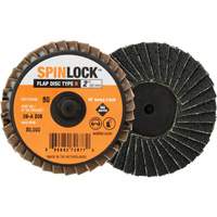 Disque &agrave; lamelles SPINLOCK, 2" x Grain 40, Oxyde d'aluminium Superchem Industries
