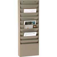 Literature Storage Racks, Stationary, 11 Slots, Steel, 13-1/4" W x 4-1/8" D x 36" H Superchem Industries