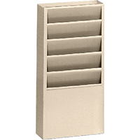 Literature Storage Racks, Stationary, 5 Slots, Steel, 9-3/4" W x 4-1/8" D x 21" H Superchem Industries