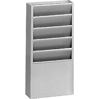 Literature Storage Racks, Stationary, 5 Slots, Steel, 9-3/4" W x 4-1/8" D x 21" H Superchem Industries