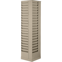 Literature Storage Racks, Rotating, 23 Slots, Steel, 14-1/8" W x 14-1/8" D x 66" H Superchem Industries