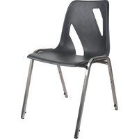 Stacking Chair, Vinyl, 31" High, 275 lbs. Capacity, Black Superchem Industries