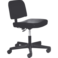 Steno Chairs, Vinyl, Black, 250 lbs. Capacity Superchem Industries