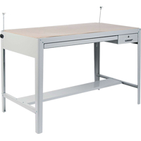Base pour table &agrave; dessin de pr&eacute;cision, 56-3/8" la x Gris Superchem Industries